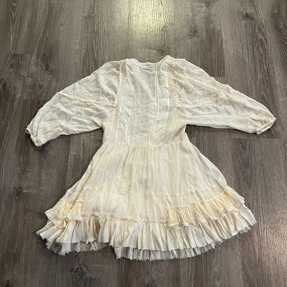 Free People One Ambrosia Woven Ruffle Oversized Swing Mini Dress - Picture 4 of 9